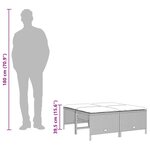 vidaXL Salon de jardin 5 Pièces avec coussins gris résine tressée