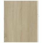 vidaXL Ensemble de meubles de salle de bain 2Pièces blanc et chêne sonoma