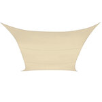 Perel Voile d'ombrage  perméable  respirant  5 x 5 m  180 g/m²  PEHD  carré  champagne