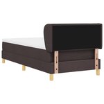 vidaXL Lit à Ressorts avec Matelas Marron Foncé 100x200 cm Tissu