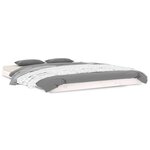 vidaXL Cadre de lit sans matelas blanc 140x190 cm bois de pin massif