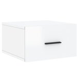 vidaXL Tables de chevet murales 2 Pièces blanc brillant 35x35x20 cm