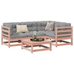 vidaXL Salon de jardin 5 Pièces et coussins bois massif sapin de douglas