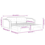 vidaXL Lit de jour avec gigogne sans matelas crème 90x200 cm