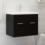 vidaXL Armoire d'évier Noir 60x38 5x46 cm Aggloméré