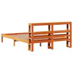 vidaXL Cadre de lit et tête de lit cire marron 120x200 cm bois de pin