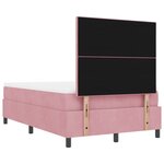 vidaXL Lit à Somier avec Matelas & Banc Rose 120x190 cm Velours