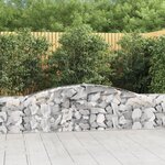 vidaXL Paniers à gabions arqués 5 Pièces 400x30x60/80 cm Fer galvanisé