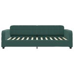 vidaXL Lit de jour avec gigogne sans matelas vert foncé 90x200 cm