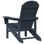 vidaXL Chaise Adirondack bleu marine 74x82x91 cm HDPE