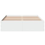 vidaXL Cadre de lit Blanc 140x190 cm bois d'ingénierie