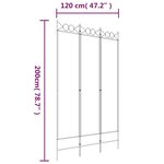 vidaXL Cloison de séparation 3 panneaux Anthracite 120x200 cm Tissu