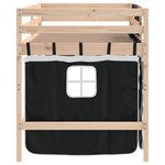 vidaXL Lit mezzanine enfants avec rideaux sans matelas 90x190 cm