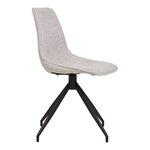 2 chaises pivotantes en boucle sable avec pieds noirs