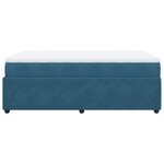 vidaXL Sommier à lattes de lit et matelas Bleu foncé 120x200cm Velours