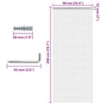vidaXL Moustiquaire de porte à chaîne 90x200 cm aluminium