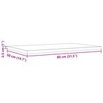 vidaXL Dessus de table 80x50x2 5 cm rectangulaire bois de pin massif