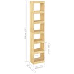 vidaXL Bibliothèque/Séparateur de pièce 40x30x199 cm pin massif