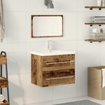 vidaXL Armoire de lavabo avec évier intégré Bois ancien