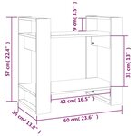 vidaXL Bibliothèque/Séparateur de pièce Blanc 60x35x57 cm Bois de pin