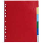 Intercalaires Polypropylène Souple 6 Positions - A4 Maxi - Couleurs Assorties - X 100 - Exacompta