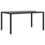 vidaXL Ensemble de bistro de jardin 5 Pièces coussins noir poly rotin