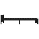 vidaXL Cadre de lit Noir Bois massif 90x200 cm
