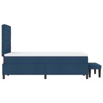 vidaXL Lit à ressorts avec matelas et banc bleu 120x190 cm tissu