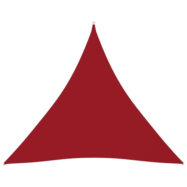 vidaXL Voile de parasol Tissu Oxford triangulaire 3 6x3 6x3 6 m Rouge