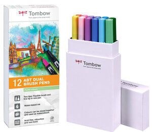 Feutre double pointe DUAL BRUSH PEN ABT (12 feutres)