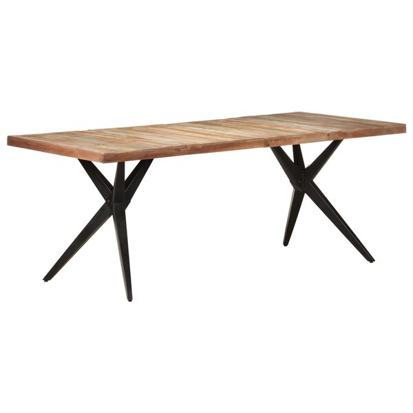 vidaXL Table à manger 200x90x76 cm Bois de récupération massif