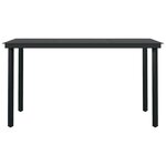 vidaXL Ensemble de salle à manger d'extérieur 5 Pièces Marron et noir