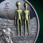 Pièce de monnaie en Argent 2000 Francs g 62.2 (2 oz) Millésime 2025 Interstellar Phenomena SOCORRO UFO INCIDENT