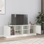 vidaXL Meubles TV 2 Pièces blanc 67x39x44 cm acier