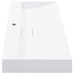 vidaXL Lavabo 100x46x11 cm Fonte minérale/marbre Blanc