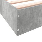 vidaXL Cadre de lit sans matelas gris béton 160x200 cm