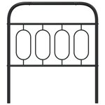 vidaXL Tête de lit métal noir 80 cm