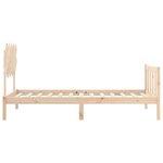 vidaXL Cadre de lit et tête de lit 100x200 cm bois massif