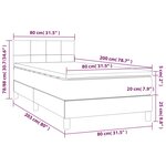 vidaXL Sommier à lattes de lit avec matelas et LED Rose 80x200 cm