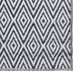 vidaXL Tapis d'extérieur Blanc et noir 190x290 cm PP