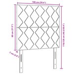 vidaXL Tête de lit avec design blocs diamants rose 100 cm en velours