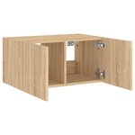 vidaXL Meuble TV mural avec lumières LED chêne sonoma 60x35x31 cm