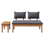 vidaXL Ensemble de bancs de jardin en bois massif de teck de 2 pièces