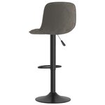 vidaXL Tabouret de bar Gris foncé Velours