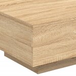 vidaXL Table basse avec lumières LED chêne sonoma 55x55x31 cm