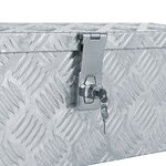 vidaXL Boîte en aluminium 48 5 x 14 x 20 cm Argenté