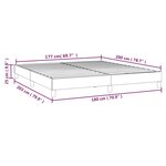 vidaXL Cadre de lit Gris foncé 180 x 200 cm Velours