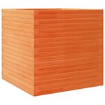 vidaXL Jardinière cire marron 70x70x68 5 cm bois de pin massif