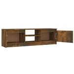 vidaXL Meuble TV Chêne fumé 120x30x35 5 cm Bois d'ingénierie