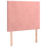 vidaXL Cadre de lit avec tête de lit Rose 100x200 cm Velours